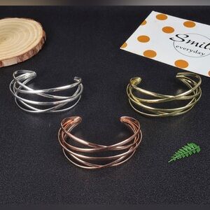 NWT Arm Cuff Gold Arm Bracelet Upper Arm Jewelry, MULTI COLOR TONES AVAILABLE